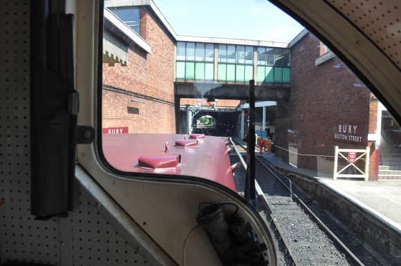 View from the cab at Bury