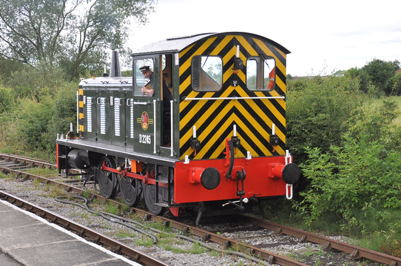 D2245 backs into the siding