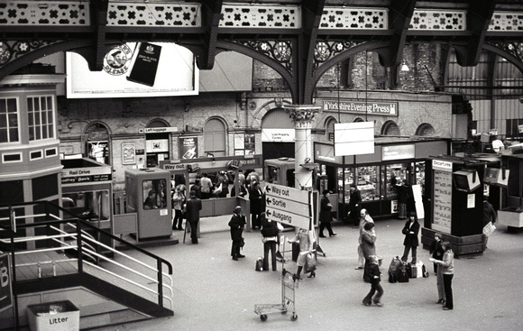 Ticket barriers York station 1980